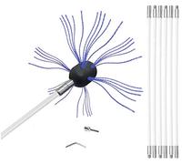 Chimney Sweep Kit Chimney Brush Cleaning Kit Rotary Chimney Cleaner System Fireplace Brush Tool With Nylon Flexible Rods And Strong Brush Head(6 m)
