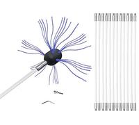 Chimney Sweep Kit Chimney Cleaning Kit Chimney Brush, Rotary Chimney Cleaner Tool Kit With Nylon Flexible Rods, Chimney Cleaning System Driven By Drill For(12 m)