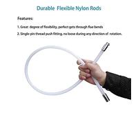 chimney sweep kit Chimney Kit Sweeping Drain Set Nylon Cleaning Tool Accessory Includes Flexible, Rods + Brush Head(9 Rods,410mm)