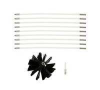Chimney Sweep Kit, Chimney Sweep Brush, 9 Nylon Rods 1 Brush, Chimney Balloons for Fireplace, Chimney Typhoon Power Sweeping Set, Chimney Cleaning Kit (9 Rods + 1 Brush)
