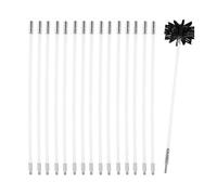 Chimney Sweep Kit for Stoves Chimney Sweeping Brush Flue Cleaning Brush and Rod Set Soot Cleaning Stick Set Pipe Dredging Brush Cleaner (Size : 9 Rods+1 Brush Head)