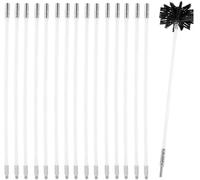 Chimney Sweep Kit9 Rod Flue Cleaning Brush Set with 410mm Soot Remover for Wood Burner and Fireplace MaintenanceEfficient Chimney Cleaning Tools