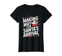 Chimney Sweeper Christmas Chimney Sweep Santa Value Graphic T-Shirt, Women, Black, XS