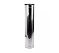 Chimney Twin Wall Flue Pipe 100mm x 160mm / 1000mm Stainless Steel Insulation Flue Liner Push-Fit System