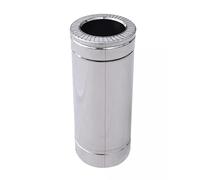 Chimney Twin Wall Flue Pipe 100mm x 160mm / 250mm Stainless Steel Insulation Flue Liner Push-Fit System