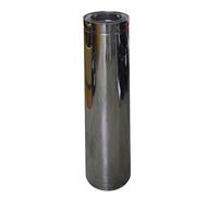 Chimney Twin Wall Flue Pipe 230mm x 300mm / 1000mm Stainless Steel Insulation Flue Liner Push-Fit System