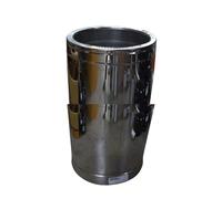 Chimney Twin Wall Flue Pipe 250mm x 300mm / 500mm Stainless Steel Insulation Flue Liner Push-Fit System