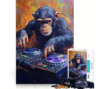 Chimp Beats Jigsaw Puzzle 1000 Piece for Adults Stress Less Indoor Fun Home Enjoyable Night Play (38x52cm)