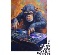 Chimp Beats Jigsaw Puzzle for Adults, 1000 Pieces, 70x50cm/1000pcs, Low-dust White Cardboard Pieces; A Quiet Indoor Pastime at Home