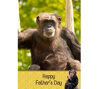 Chimp/Chimpanzee Monkey Father's Day Card