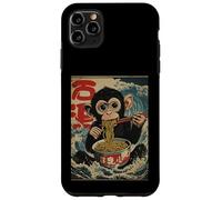 Chimp Eating Ramen Noodles Japanese Great Wave Style Art Case for iPhone 11 Pro Max