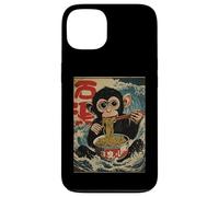 Chimp Eating Ramen Noodles Japanese Great Wave Style Art Case for iPhone 13