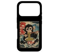 Chimp Eating Ramen Noodles Japanese Great Wave Style Art Case for iPhone 17 Pro