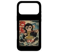 Chimp Eating Ramen Noodles Japanese Great Wave Style Art Case for iPhone 17 Pro Max