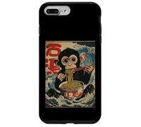 Chimp Eating Ramen Noodles Japanese Great Wave Style Art Case for iPhone 7 Plus/8 Plus
