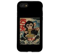 Chimp Eating Ramen Noodles Japanese Great Wave Style Art Case for iPhone SE (2020) / 7/8