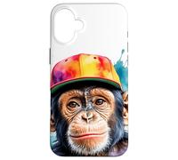 Chimp Snapback Cap Chimpanzee Monkey Funny Art Print Graphic Case for iPhone 16 Plus