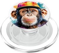 Chimp Snapback Cap Chimpanzee Monkey Funny Art Print Graphic PopSockets PopGrip for MagSafe