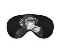 Chimp Thinking Monkey Sleep Mask Eye Cover for Sleeping Men Women Light Blocking Travel Blindfold