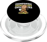 Chimpantea Tea Drinker Chimp Monkey Lover Ape Chimpanzee PopSockets PopGrip for MagSafe