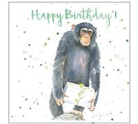 Chimpanzee ape birthday card