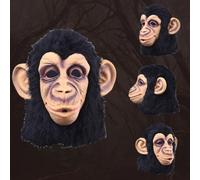 Chimpanzee Costume - Mask, Realistic Headpiece, Animal Mask Accessories, Primate for Costume Games, Costume Event with Stage Mature Design for Halloween, Cosplay, Adults, Children, Teens