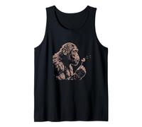 Chimpanzee Dandelion Ape Monkey Lover Nature Wildlife Art Tank Top