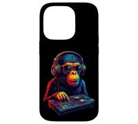 Chimpanzee DJ Vaporwave Festival Mixing Electric Beat Bonobo Case for iPhone 14 Pro
