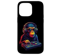 Chimpanzee DJ Vaporwave Festival Mixing Electric Beat Bonobo Case for iPhone 14 Pro Max