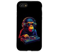 Chimpanzee DJ Vaporwave Festival Mixing Electric Beat Bonobo Case for iPhone SE (2020) / 7 / 8