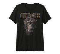 Chimpanzee Face Ape Savannah Wildlife Nature Chimp Premium T-Shirt