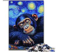 Chimpanzee Night Sky 1000 Piece Jigsaw Puzzles for Adults, Stress Reliever Staycation Kill Time Enhance Love between Couples (50x75cm)