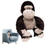 Chimpanzee Plush Pillow - 9.8 Inch Cute Doll, Soft Sleeping Companion, Realistic Chimpanzee Stuffed Toy, Durable Soft Fabric, Lightweight Design | For Home Living Room Bedroom Kids Adults Decor