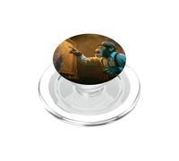 Chimpanzee Pointing At Painting Monkey Artist PopSockets PopGrip for MagSafe