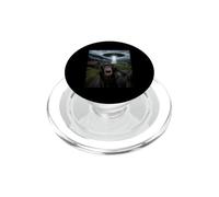 Chimpanzee Selfie with Alien UFO Monkey Funny Meme PopSockets PopGrip for MagSafe