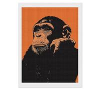 Chimpanzees Monkeys Chimps Apes Adults Diamond 5D Painting Kit Square Drill DIY Art Craft Wall Decor