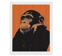 Chimpanzees Monkeys Chimps Apes Adults Diamond 5D Painting Kit Square Drill DIY Art Craft Wall Decor