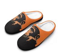 Chimpanzees Monkeys Chimps Apes Mens Winter Warm Slippers Rubber Sole Comfortable Cotton House Shoes For Daily Wear 13-14（46-47）