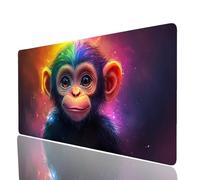 Chimpanzees Mouse Mat 36”x16” Waterproof Gaming Mouse Pad Animal Non-slip Rubber Base Abrasion-resistant Stitched Edges, Large Mousepad as Desk Mat for Office Accessories Laptop Keyboard Model-4531