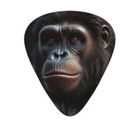Chimpanzees printed guitar picks, 12-piece set with thin, medium, and thick styles, comes with a storage case