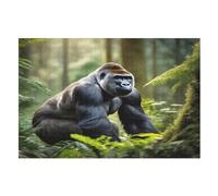 Chimpanzees Wooden Jigsaw Puzzles, 1000 Piece Puzzle Board Game, Best Gift for Adults And Kids, Family Game, （75×50cm）