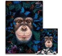 Chimpazees GazeJigsaw Puzzle 1000 Pieces Paper Puzzles Perfect for Family Fun on Christmas Thanksgiving Birthdays Easter 1000 PCS(38x26cm)