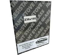 Chimsoc Replacement Stove Glass - Aarrow Becton 5 Bunny/Becton Gas Mk 3 / Hamlet Solution 5 (236mm x 195mm Rectangular)