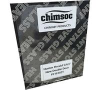 Chimsoc Replacement Stove Glass - Hunter Herald 5/6/7 (New) Double Door (218mm x 182mm Cut Corners)