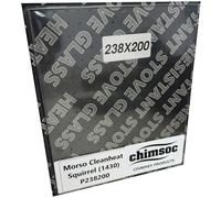 Chimsoc Replacement Stove Glass - Morso Cleanheat Squirrel (1430) (238mm x 200mm Rectangular)