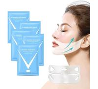 Chin Lift Mask 5 Bags V Line Face Lifting Chin Mask Double Chin Mask Contains Hyaluronic Acid to Moisturize And Nourish The Skin Refresh The Skin and Tighten Facial Lines