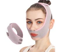 Chin Lift Strap - 21.65 Inches V Shaped Face Slimming Bandage, Double Tightening Support Wrap, Adjustable Breathable Facial Contour Belt with Soft Stretch Design | Neck Beauty Care Accessory for Skin