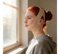 Chin Shaping Band - Adjustable Jaw Lift Shaper | Firming Face Contour Strap - Breathable and Reusable Polyester Spandex Band for Defined Jawline at Home While Sleeping