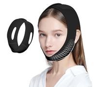 Chin Strap for Double Chin Reducer V Line Face Slimming Strap Face Lifting Chin Mask Adjustable Chin Strap for Sleeping Jawline Sculpting Skin Tightening(Black)