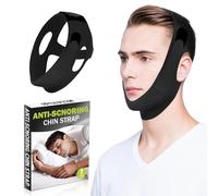 Chin Strap for Sleeping,Anti Snoring Devices to Stop Snoring,Snore Stopper for Sleeping Adjustable & Breathable for Men,Women(Black)